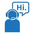 Customer Service Icon Hi_blue